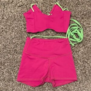 Tiger Friday Viva Crop Top & Shorts Set - YL